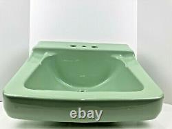 Vintage 1962s 60s era Crane Plumbing Co. Mint Green Porcelain Sink Wall Mounted