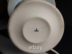 Vintage 1970 Lladró Art Deco Revival White Porcelain Pomal Lamp Spain Works