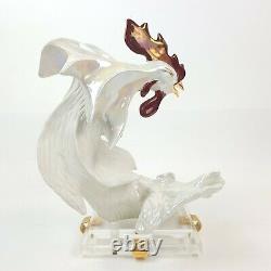 Vintage 1980's Art Deco GALOS Porcelain ROOSTER Statue Figurine Portugal Signed