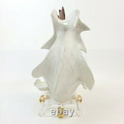 Vintage 1980's Art Deco GALOS Porcelain ROOSTER Statue Figurine Portugal Signed