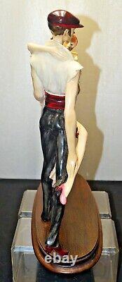 Vintage 1980s A Santini Hand Painted Porcelain Art Sculpture 45/3500 HAND SIGNED