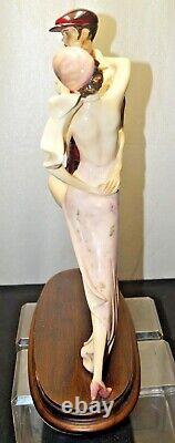 Vintage 1980s A Santini Hand Painted Porcelain Art Sculpture 45/3500 HAND SIGNED