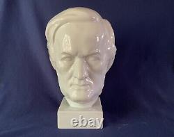 Vintage AUGARTEN Wien White Porcelain WAGNER Composer Bust Head by Optiz 9.5