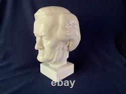 Vintage AUGARTEN Wien White Porcelain WAGNER Composer Bust Head by Optiz 9.5