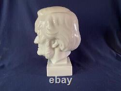 Vintage AUGARTEN Wien White Porcelain WAGNER Composer Bust Head by Optiz 9.5