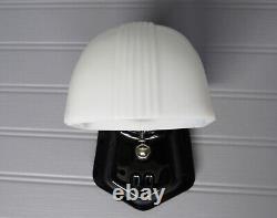 Vintage Antique Art Deco Black Porcelain Bathroom Vanity Wall Sconce