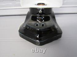 Vintage Antique Art Deco Black Porcelain Bathroom Vanity Wall Sconce