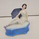 Vintage Art Deco Bavaria Luster Porcelain Dresser Jewelry Box Trinket Doll 1930