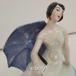 Vintage Art Deco Bavaria Luster Porcelain Dresser Jewelry Box Trinket Doll 1930