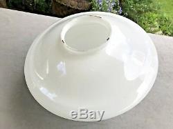 Vintage Art Deco Ceiling Light Globe Porcelain Fixture & Glass Shade