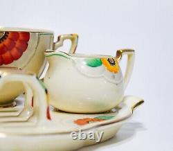 Vintage Art Deco Crown Devon Porcelain Tea for One Set