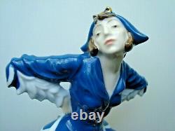 Vintage Art Deco Hutschenreuther German Porcelain Lady Dancer Figurine 10 1/4'