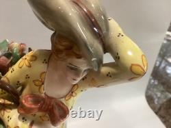 Vintage Art Deco Lady Teodoro Sebelin Italy Porcelain Figurine Sculpture Lenci