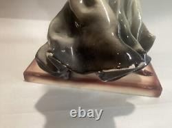 Vintage Art Deco Lady Teodoro Sebelin Italy Porcelain Figurine Sculpture Lenci