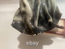 Vintage Art Deco Lady Teodoro Sebelin Italy Porcelain Figurine Sculpture Lenci