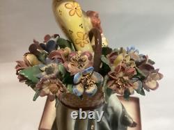 Vintage Art Deco Lady Teodoro Sebelin Italy Porcelain Figurine Sculpture Lenci