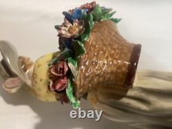 Vintage Art Deco Lady Teodoro Sebelin Italy Porcelain Figurine Sculpture Lenci