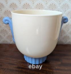 Vintage Art Deco Lenox Porcelain Planter Blue & Ivory Green Mark USA