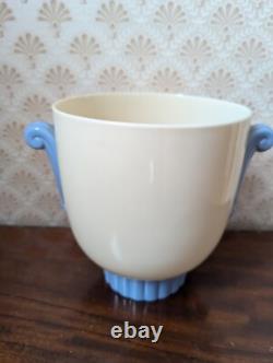 Vintage Art Deco Lenox Porcelain Planter Blue & Ivory Green Mark USA