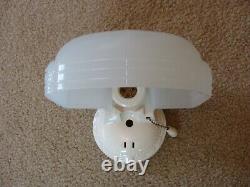 Vintage Art Deco Milk Glass Porcelain Bathroom Wall Sconce Light Outlet Re-wired