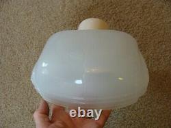 Vintage Art Deco Milk Glass Porcelain Bathroom Wall Sconce Light Outlet Re-wired