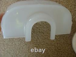 Vintage Art Deco Milk Glass Porcelain Bathroom Wall Sconce Light Outlet Re-wired