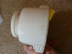 Vintage Art Deco Milk Glass Porcelain Bathroom Wall Sconce Light Outlet Re-wired