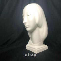 Vintage Art Deco Pair Ceramic Busts Blanc de Chine Frank Graham Holmes