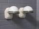 Vintage Art Deco Porcelain Bathroom Vanity Wall Sconces Rewired Black And White