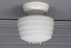 Vintage Art Deco Porcelain Ceiling Light Fixture 8.5 Long Restored Farmhouse