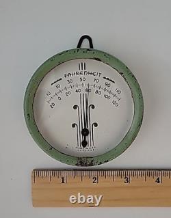 Vintage Art Deco Porcelain Fahrenheit Household Thermometer