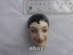 Vintage Art Deco Porcelain Half Face Doll Flapper Era Germany REDUCED