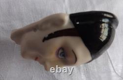 Vintage Art Deco Porcelain Half Face Doll Flapper Era Germany REDUCED