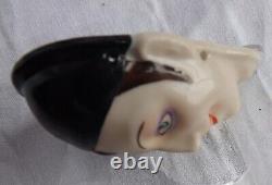 Vintage Art Deco Porcelain Half Face Doll Flapper Era Germany REDUCED