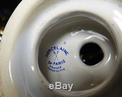 Vintage Art Deco Porcelaine De Paris France Glazed Ceramic Bath Faucet, Knob Set