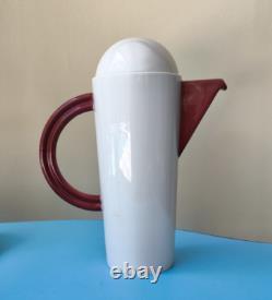 Vintage Art Deco Rosenthal Porcelain White & Red Coffee Set Studio-Line Germany