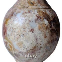 Vintage Art Deco vase in glazed faience marbled glaze In Beautiful Colors