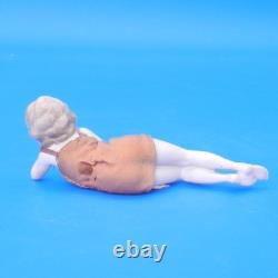 Vintage BATHING BEAUTY Porcelain Doll n Silk Suit German Art Deco Figurine 1920s