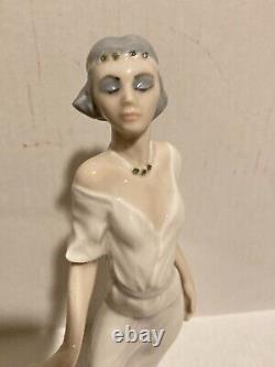 Vintage Casades Flapper Lady Figurine Art Deco Porcelain