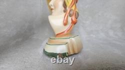 Vintage Czechoslovakia 6 in Porcelain Figurine Art Deco Yellow Hat Woman
