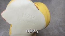 Vintage Czechoslovakia 6 in Porcelain Figurine Art Deco Yellow Hat Woman