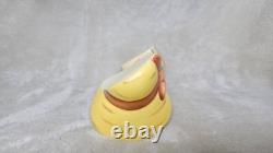 Vintage Czechoslovakia 6 in Porcelain Figurine Art Deco Yellow Hat Woman