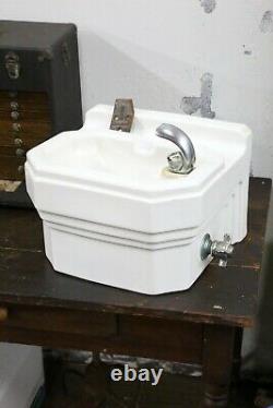 Vintage Drinking Water Fountain Art Deco Porcelain School House mount Standard