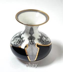 Vintage Endre Szasz Hollohaza Hungary Porcelain Vase Art Deco