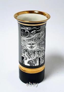 Vintage Endre Szasz Hollohaza Hungary Porcelain Vase Surrealist Art Deco