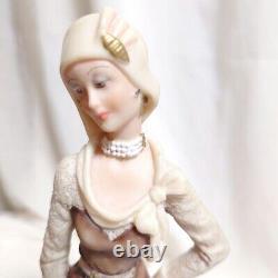 Vintage GIUSEPPE ARMANI Porcelain Figurine'Art Deco Style modern lady' H 26cm