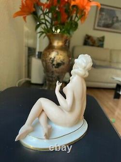 Vintage Gerold -Bavaria /German Porcelain Figurine Nude Lady-Art Deco/Rare