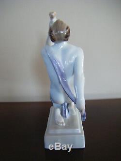 Vintage Herend Hungary Art Deco Nude Man Porcelain Figurine