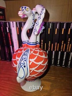 Vintage Hollohaza Hungarian Fire Breathing Dragon Porcelain Figure