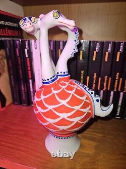 Vintage Hollohaza Hungarian Fire Breathing Dragon Porcelain Figure